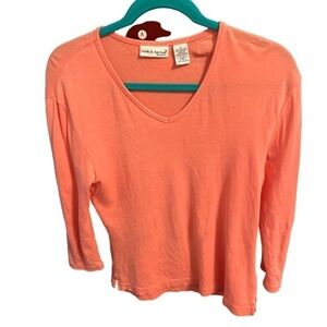 Croft and‎ barrow stretch 3/4 sleeved shirt EUC